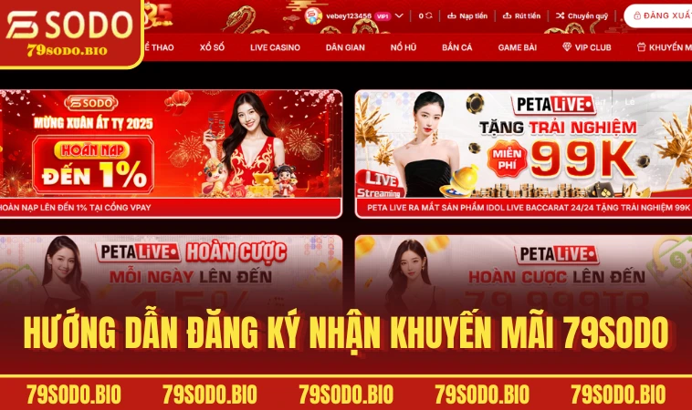 Hướng dẫn đăng ký nhận khuyến mãi 79SODO