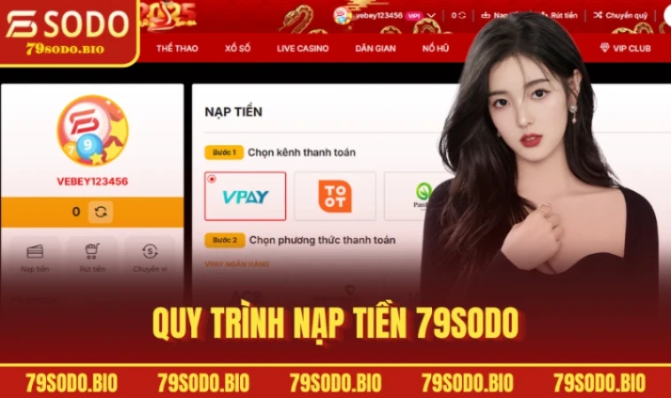 79SODO 37 Quy trình nạp tiền 79SODO
